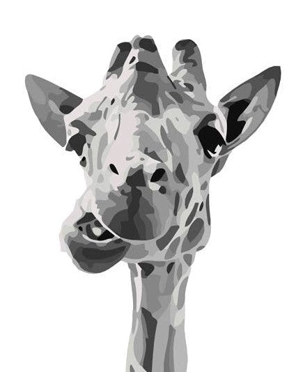 Grijze Giraffe Schilderen op Nummers