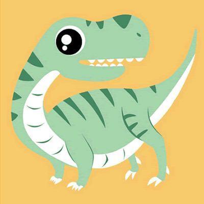 Groene Cartoon Dinosaurus Schilderen op Nummers Kinderen