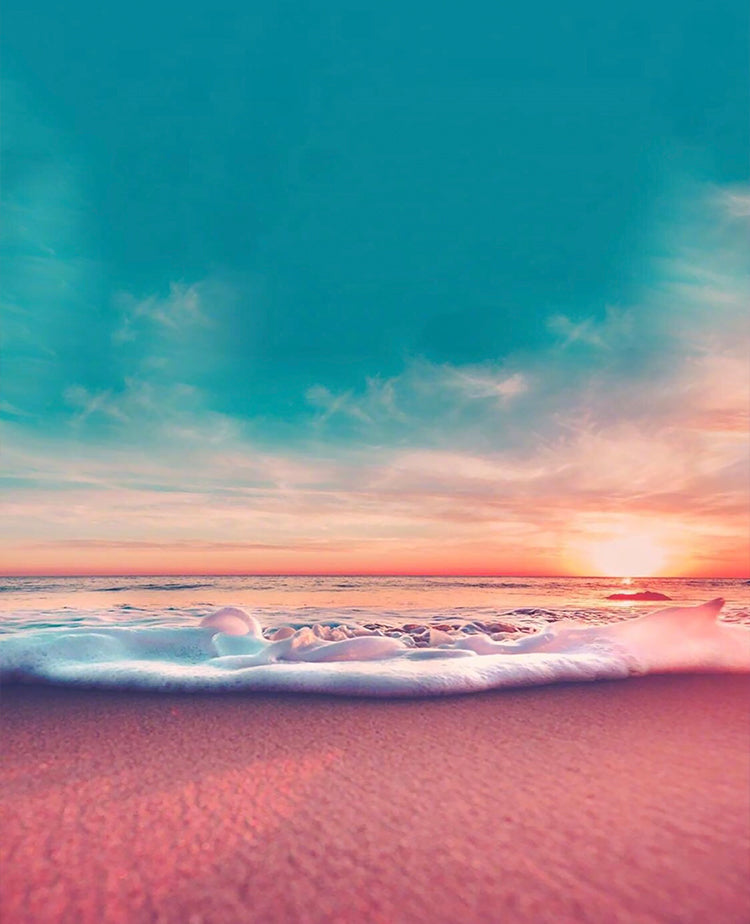 Groene Lucht en Roze Strand Schilderen op Nummers