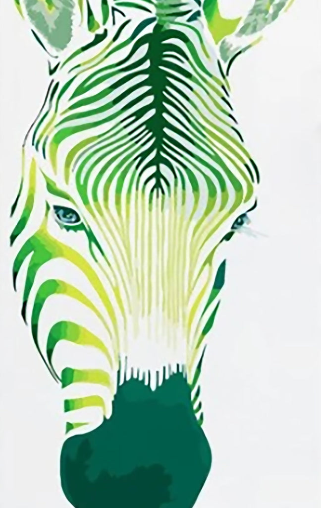 Groene Zebra Schilderen op Nummers