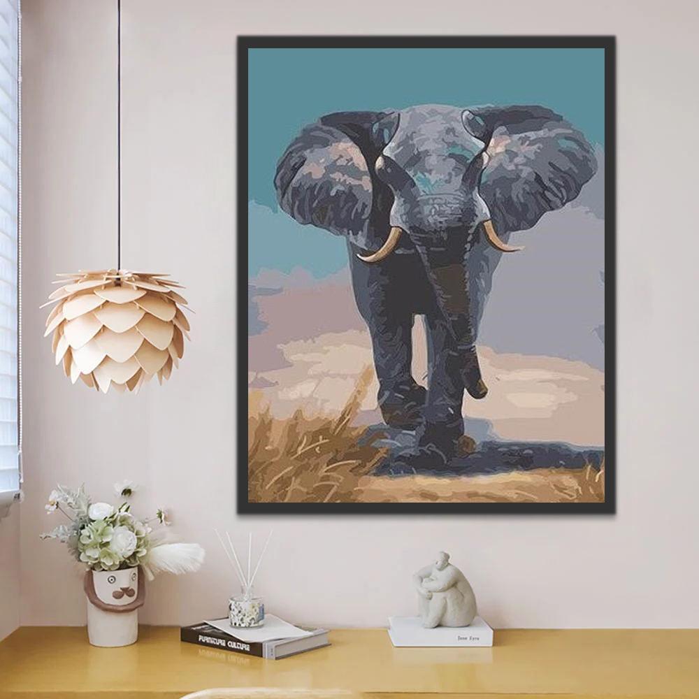 Grote Afrikaanse Olifant Schilderen op Nummers
