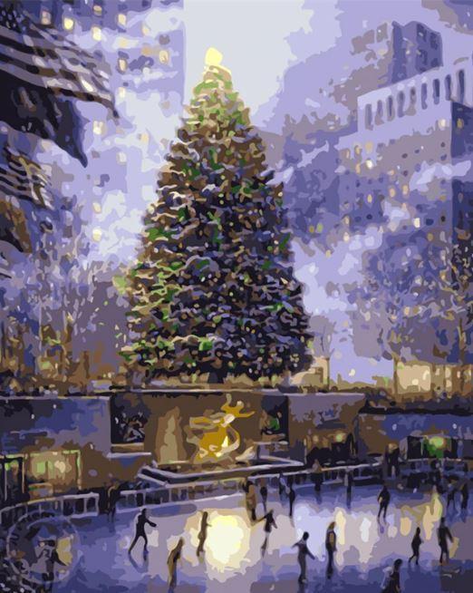 Grote Kerstboom Schilderen op Nummers