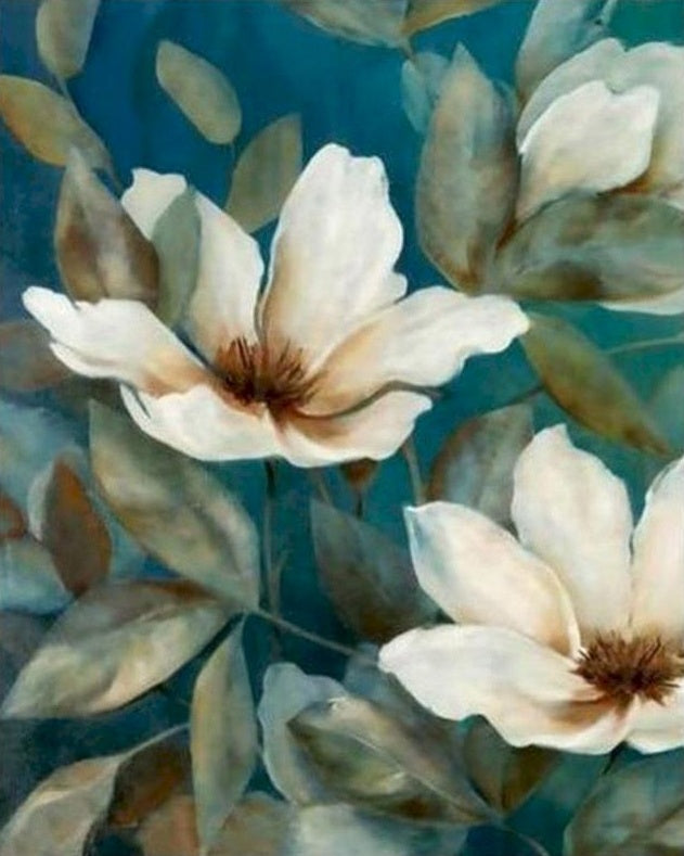 Grote magnolia bloesems Schilderen op Nummers