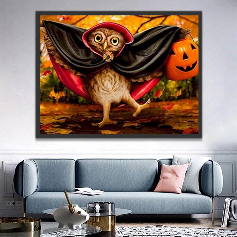 Halloween Leuke Uil Schilderen op Nummers