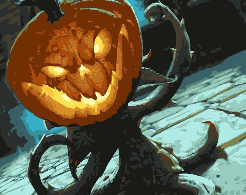 Halloween Pompoen Monster Schilderen op Nummers