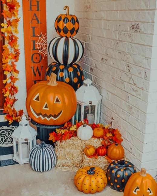 Halloween Speelgoed Opgestapeld bij de Deur Schilderen op Nummers