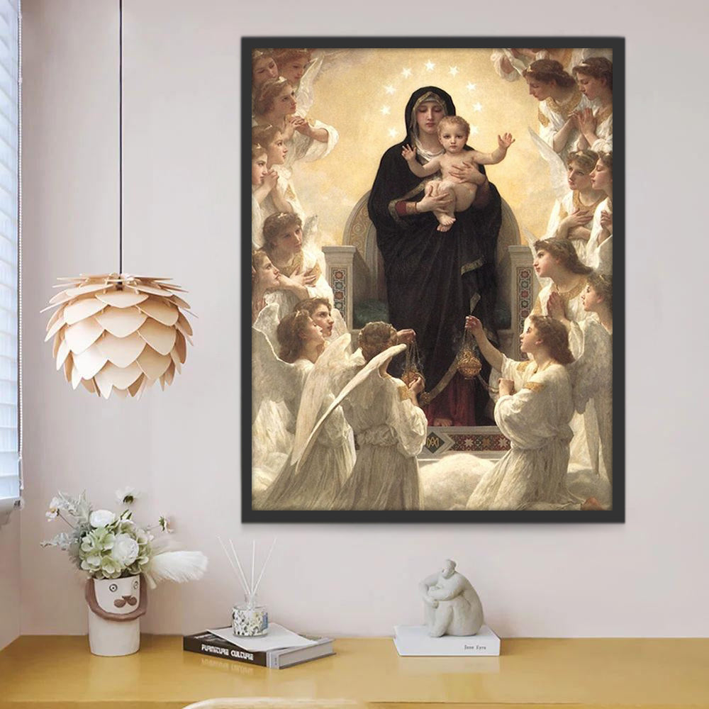 Heilige Maagd Maria en het Heilige Kind Christendom Schilderen op Nummers