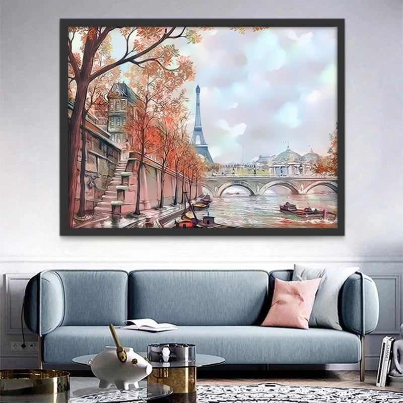 Herfst in Parijs Schilderen op Nummers
