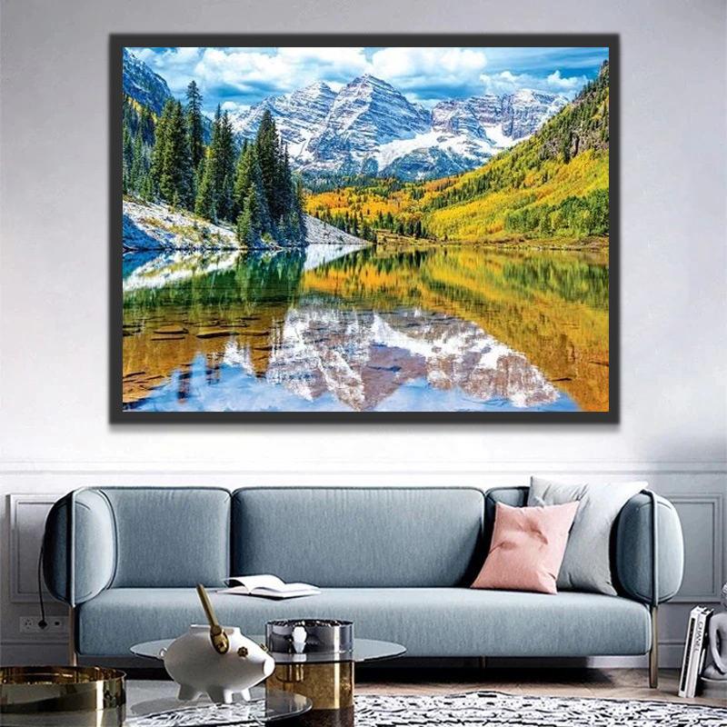 Herfstlandschap in Aspen Schilderen op Nummers