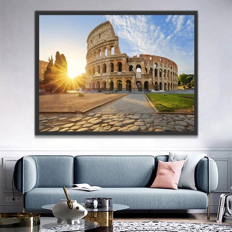 Het Colosseum bij Zonsopgang Schilderen op Nummers