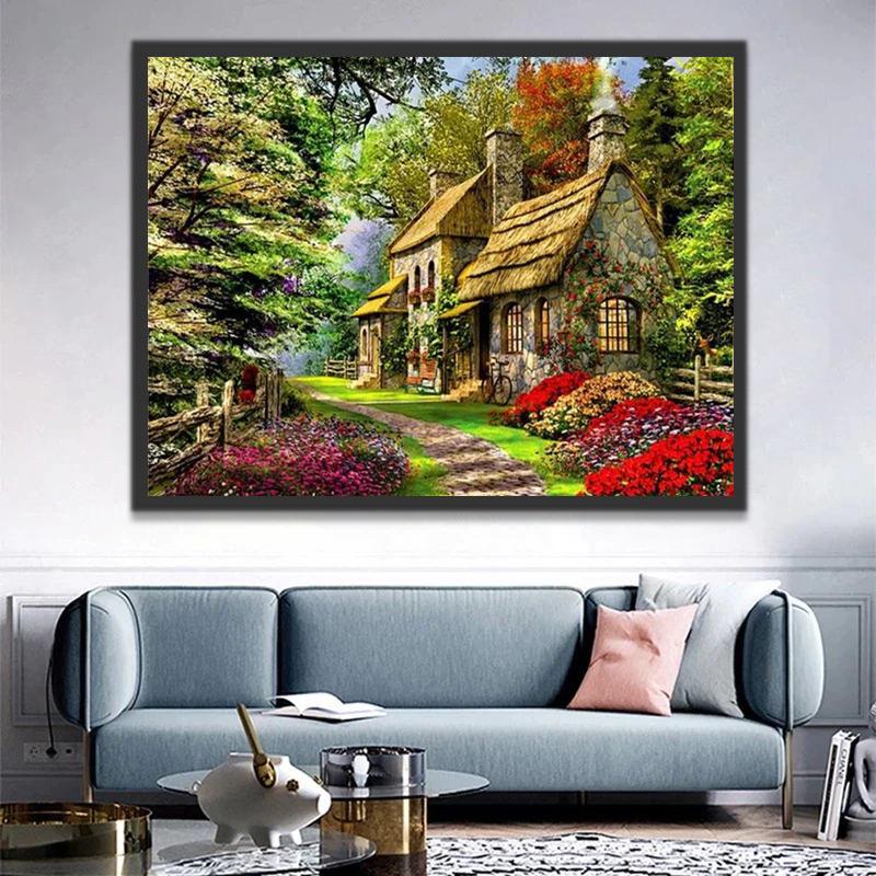 Het Huis in het Bos Schilderen op Nummers