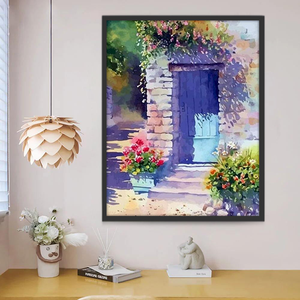 Het Huis met de Bloemen voor de Deur Schilderen op Nummers