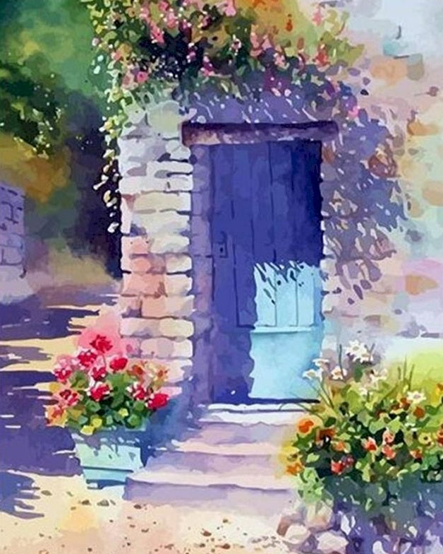 Het Huis met de Bloemen voor de Deur Schilderen op Nummers