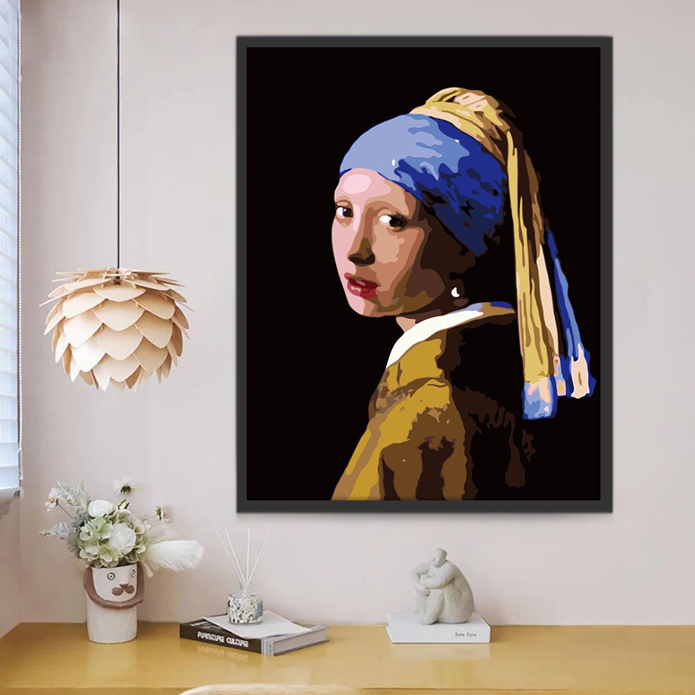 Het Meisje met de Parel Schilderen op Nummers