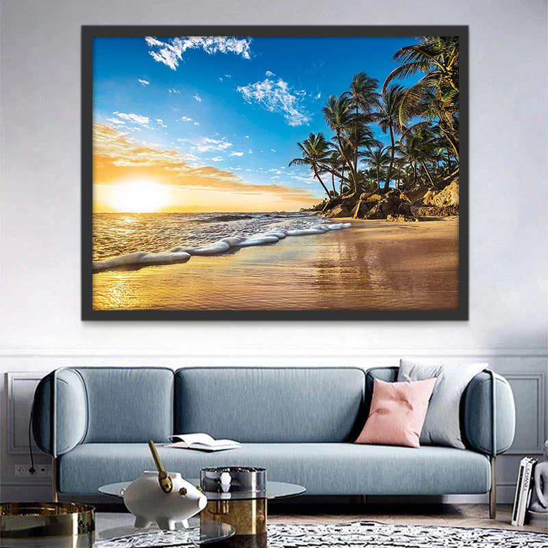 Het Strand in de Avond Schilderen op Nummers