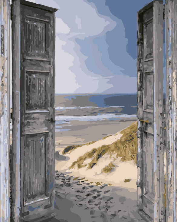 Het Strand voor de Deur Schilderen op Nummers