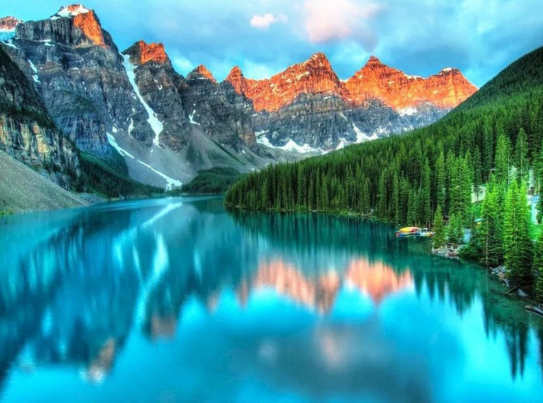 Het turkooisblauwe Meer Schilderen op Nummers