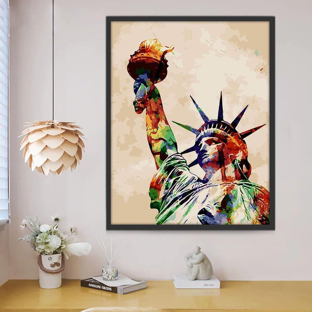 Het Vrijheidsbeeld in New York Schilderen op Nummers