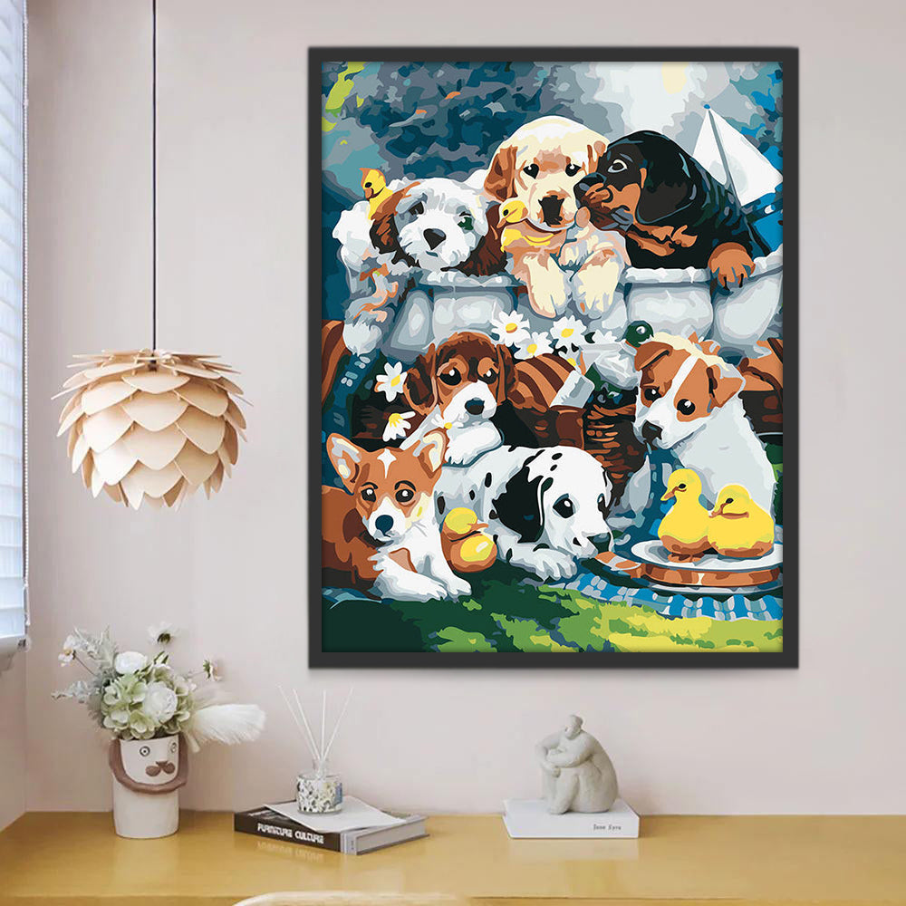 Hond Feest Schilderen op Nummers