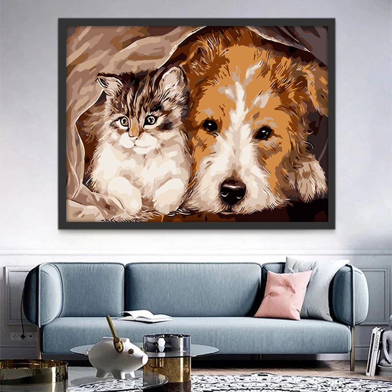 Hond Kat Schilderen op Nummers
