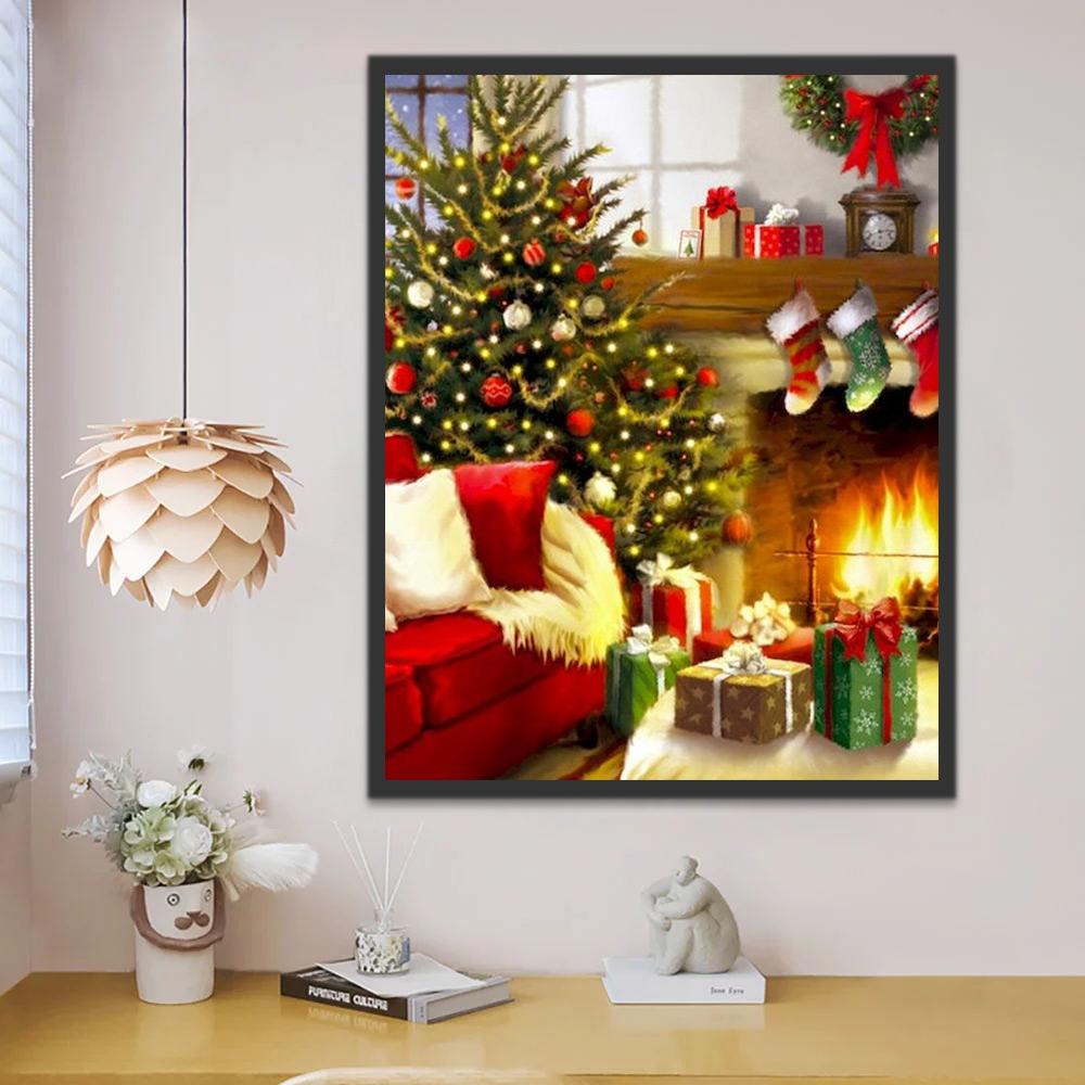 Huiselijke Kerstversieringen Schilderen op Nummers