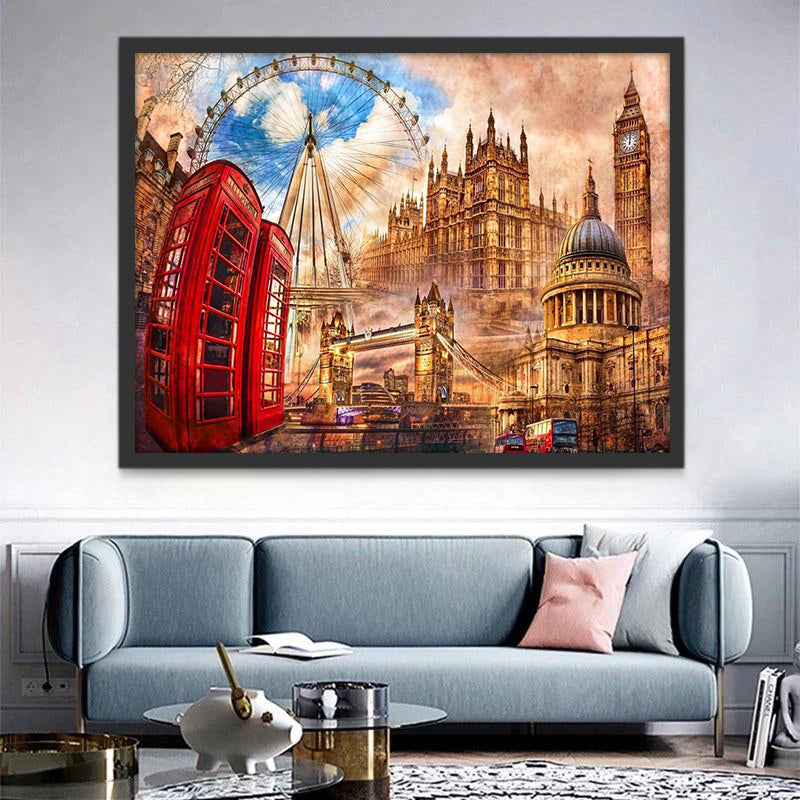 Iconisch Londens Panorama Schilderen op Nummers