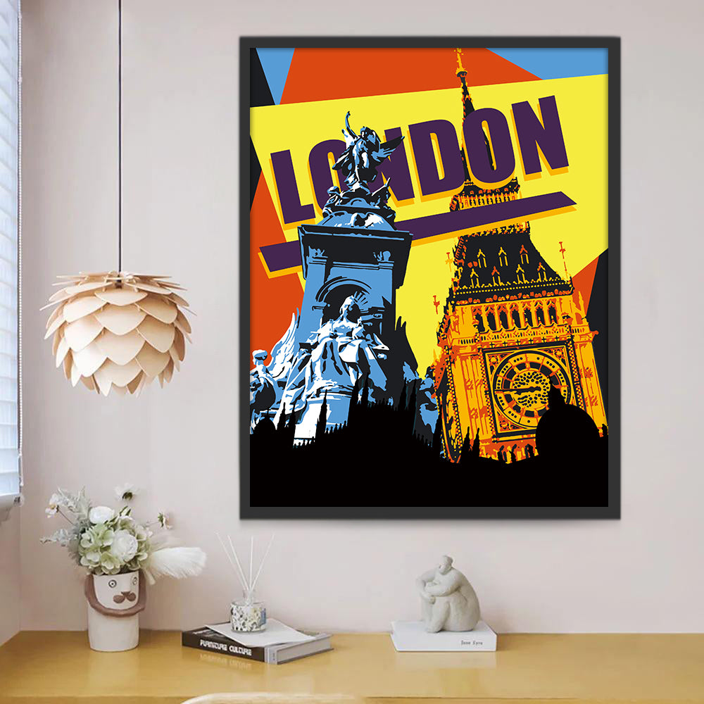 Iconische Gebouwen in Londen Schilderen op Nummers