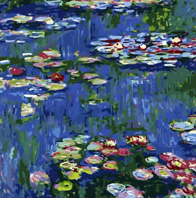 Idyllische Waterlelietuin in Vijver Schilderen op Nummers