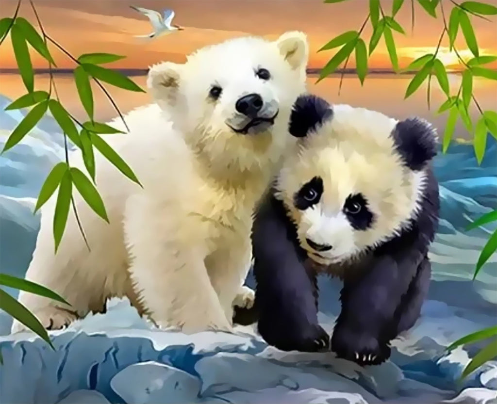 Ijsbeer en Panda Schilderen op Nummers