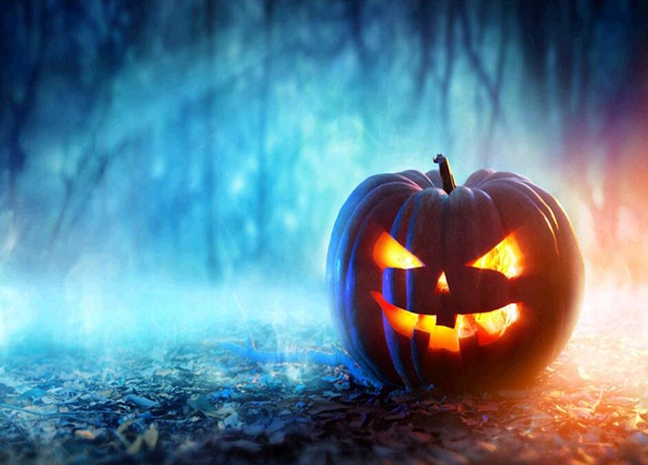 Jack-o'-lantern in het Blauwe Bos Schilderen op Nummers