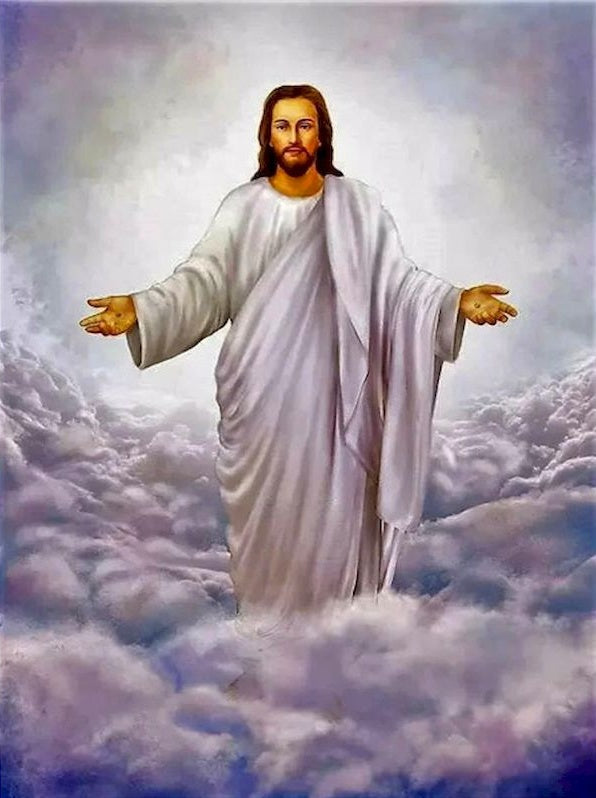 Jezus in de Wolken Christendom Schilderen op Nummers
