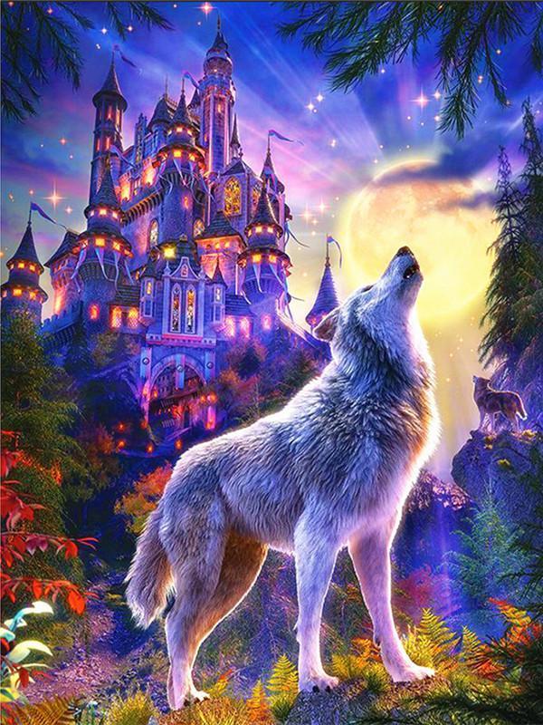 Kasteel Maan Wolf Schilderen op Nummers