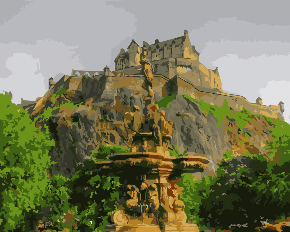 Kasteel van Edinburgh Schilderen op Nummers