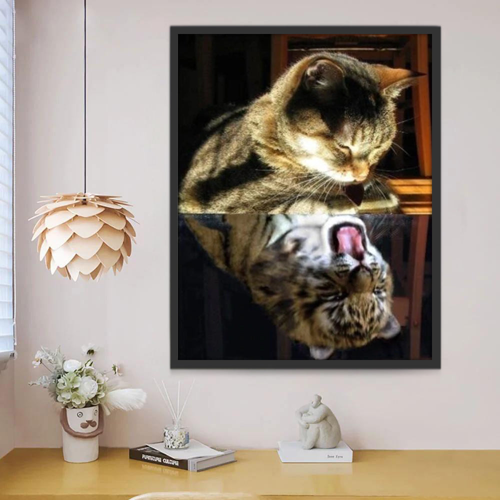 Kat en Tijger Schilderen op Nummers