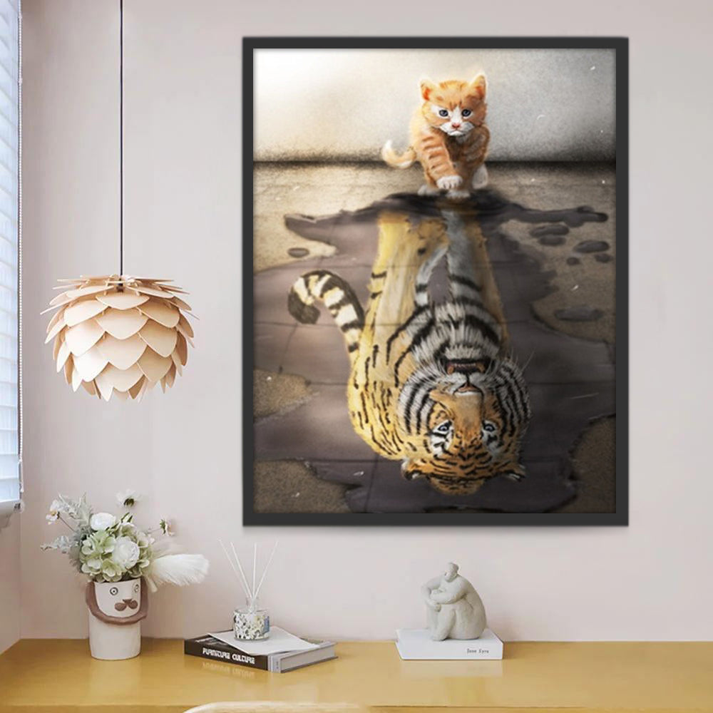 Kat en Tijger Schilderen op Nummers