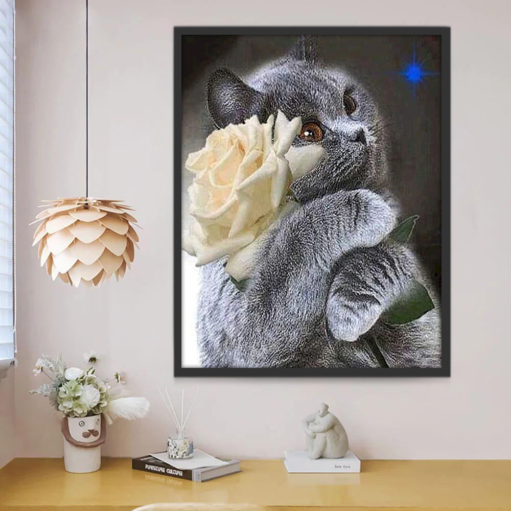Kat met de Witte Roos Schilderen op Nummers