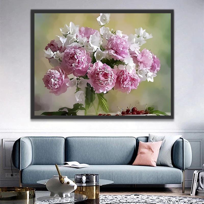 Kersen en Bloemen in Bloei Schilderen op Nummers