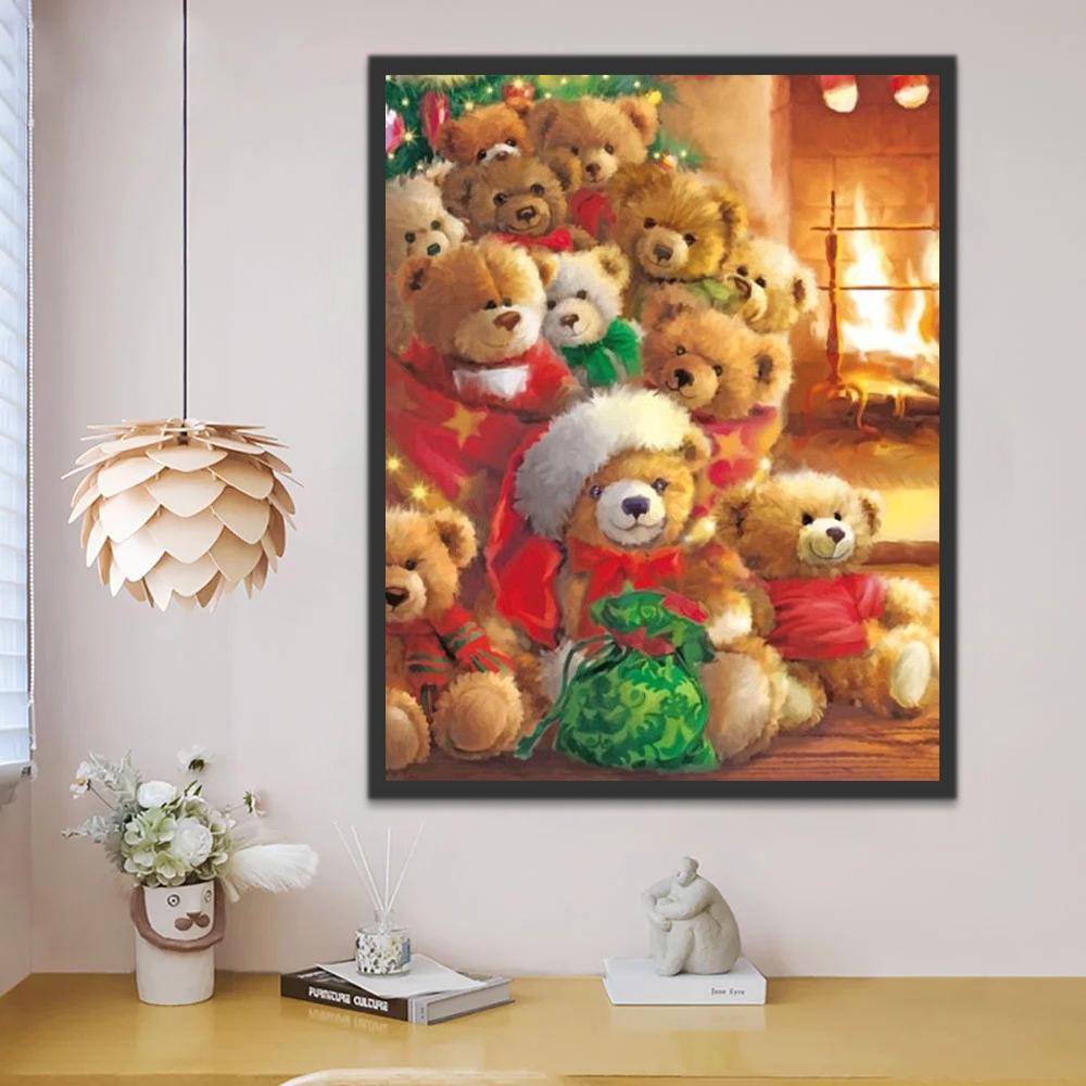 Kerst Teddyberen Schilderen op Nummers
