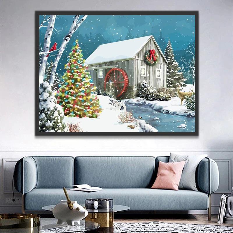 Kerstboom en Hut Schilderen op Nummers