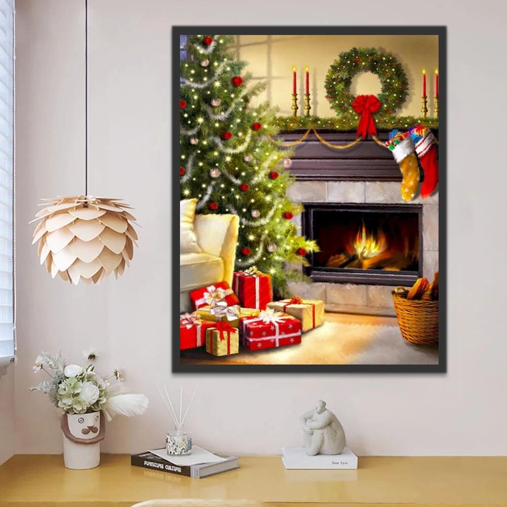 Kerstcadeau naast de Bank Schilderen op Nummers