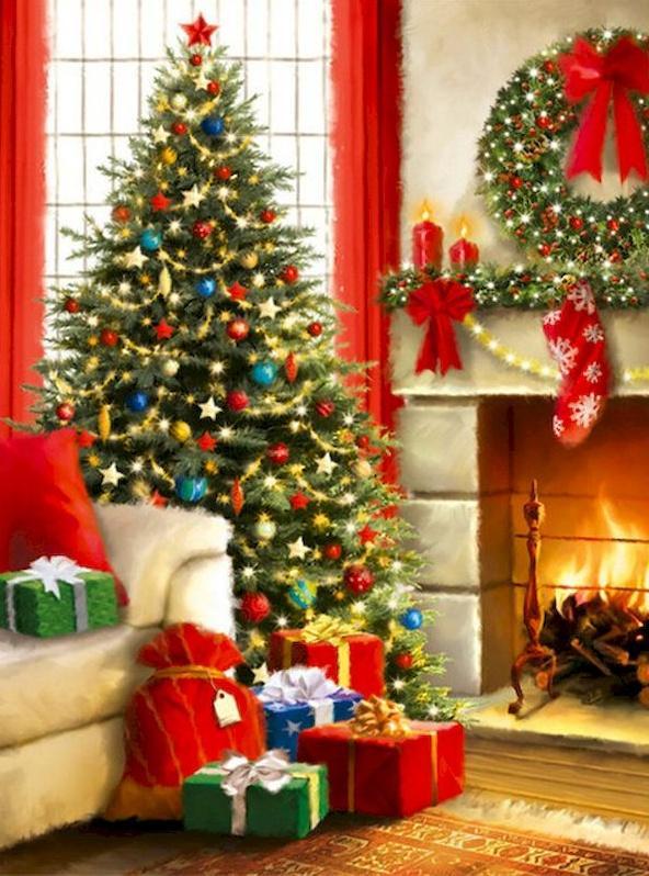 Kerstdecoratie Thuis Schilderen op Nummers