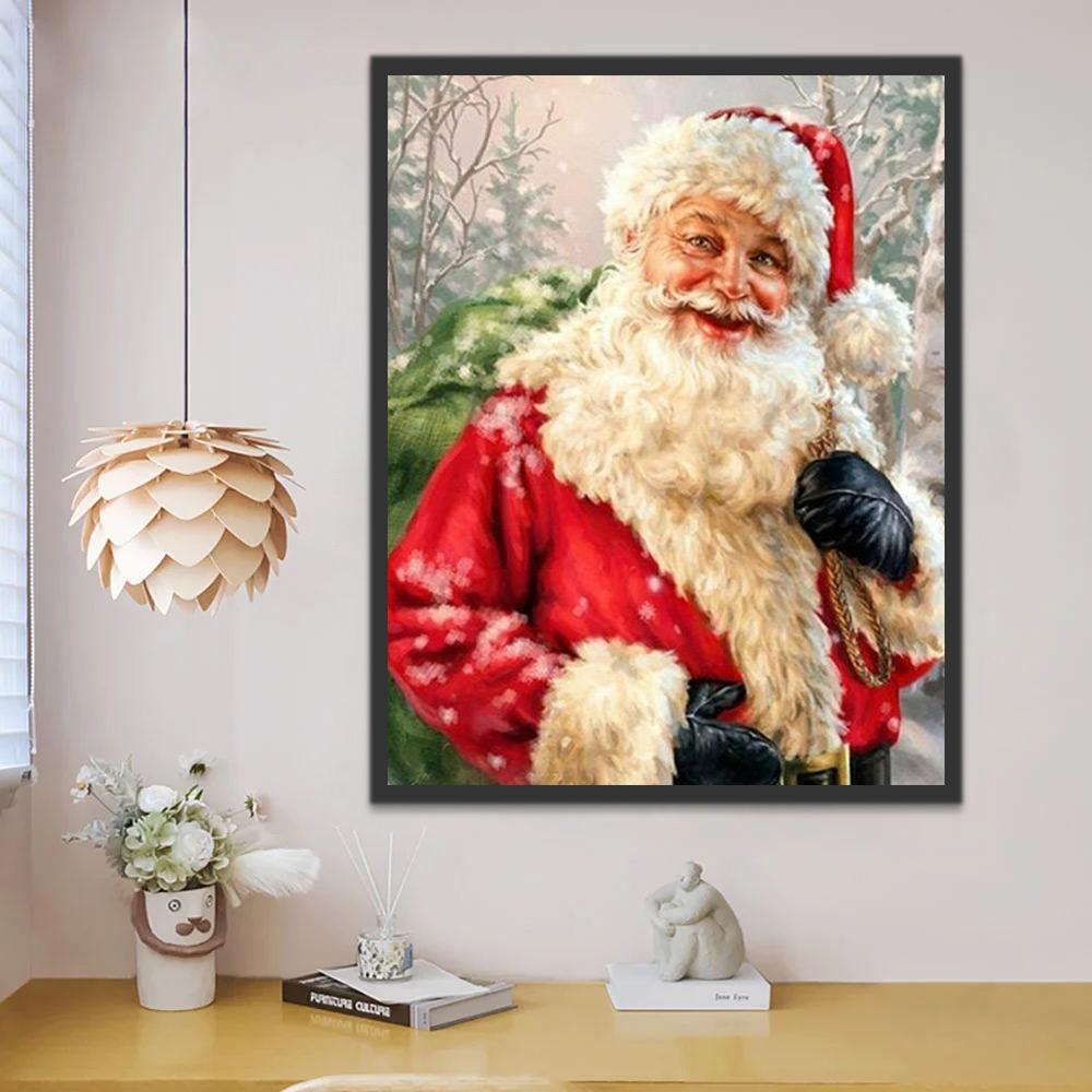 Kerstman in een Rood Kostuum Schilderen op Nummers