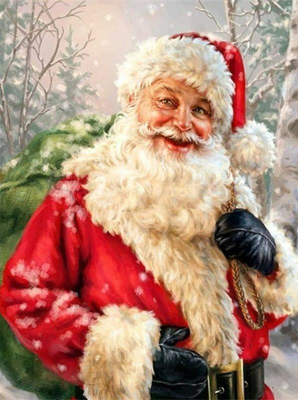 Kerstman in een Rood Kostuum Schilderen op Nummers