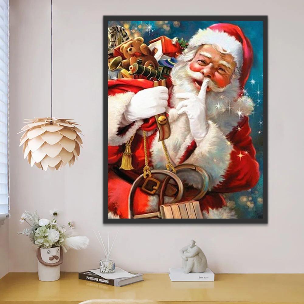 Kerstman met Cadeautjes Schilderen op Nummers