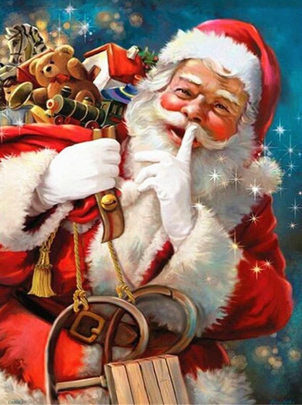 Kerstman met Cadeautjes Schilderen op Nummers