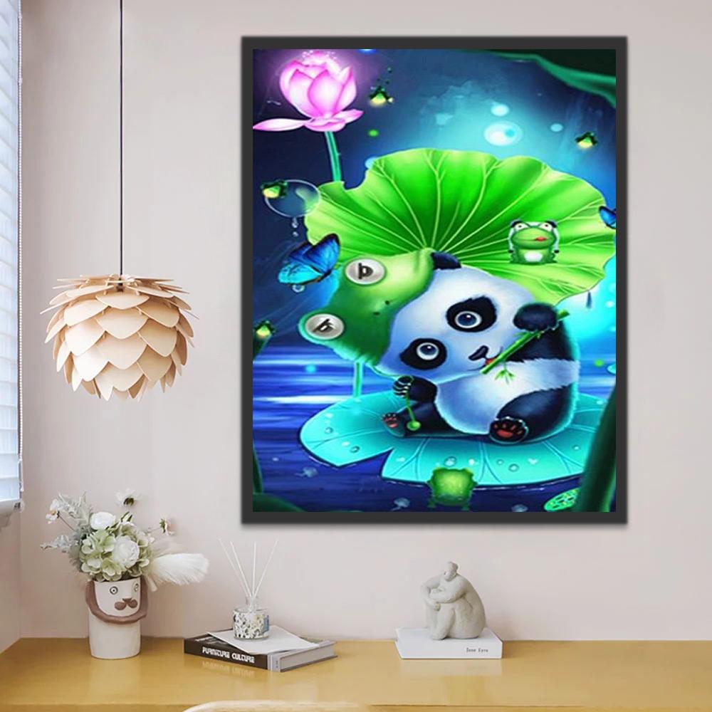 Kikker en Panda Schilderen op Nummers