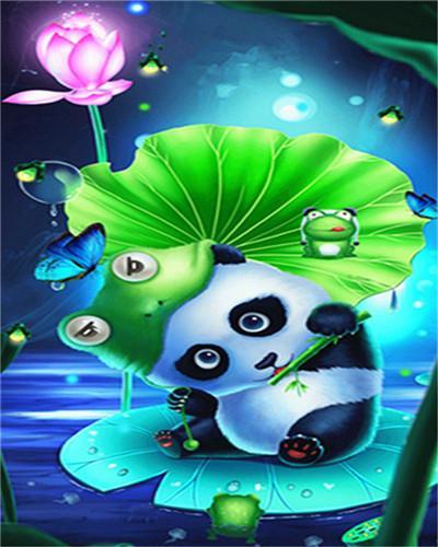 Kikker en Panda Schilderen op Nummers