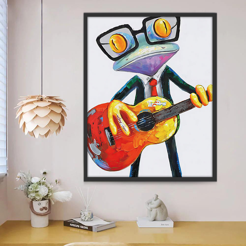 Kikker Speelt Gitaar Schilderen op Nummers