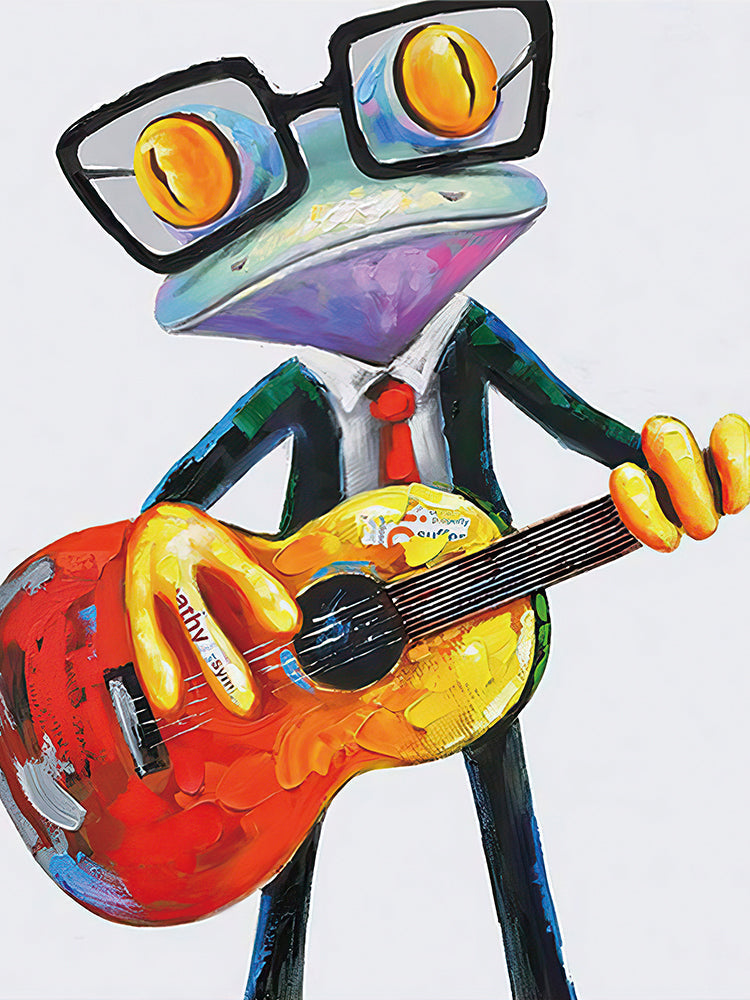 Kikker Speelt Gitaar Schilderen op Nummers