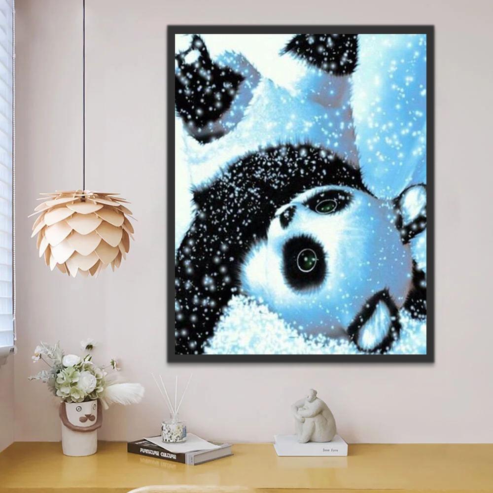 Kleine Panda in de Sneeuw Schilderen op Nummers